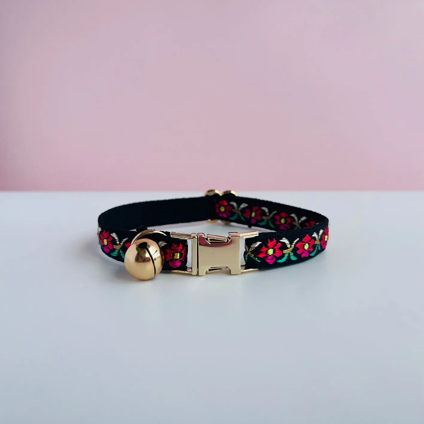 Customize Name Personalized Colorful Woven Pattern Cat Collar Jacquard Design Safety Breakaway Buckle_voghion.com
