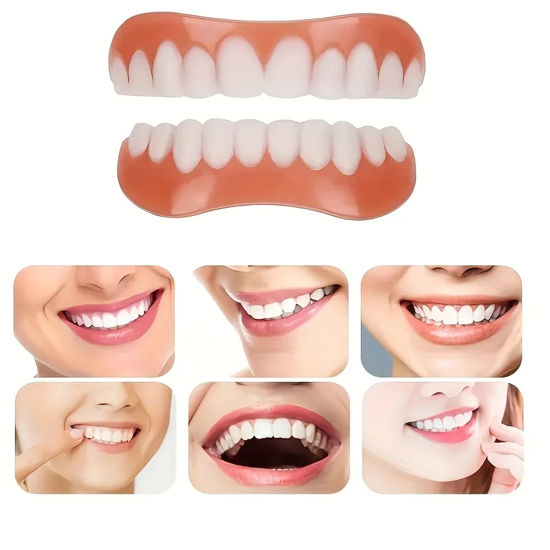 

Men Women Universal Silicone Denture Kit, High Elastic Soft Silicone Liner Comfortable Teeth Decoration ck848