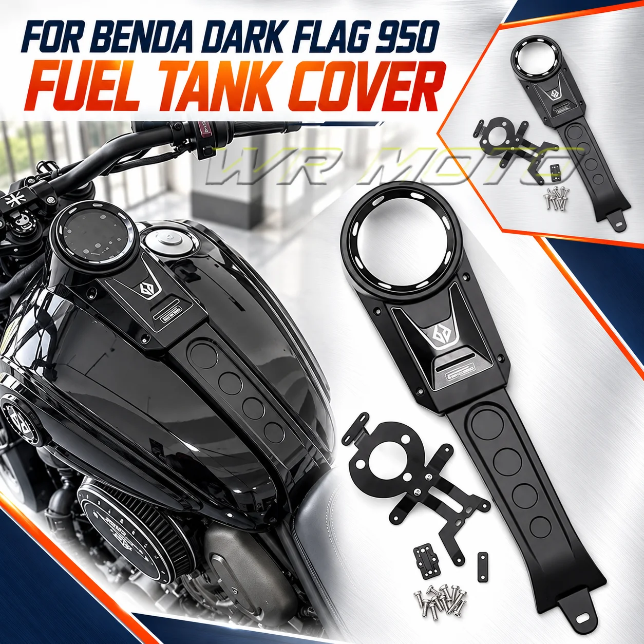 Raised Fuel Tank Cover Anti-Scratch Protective Cowl Fit For BENDA Dark Flag 950