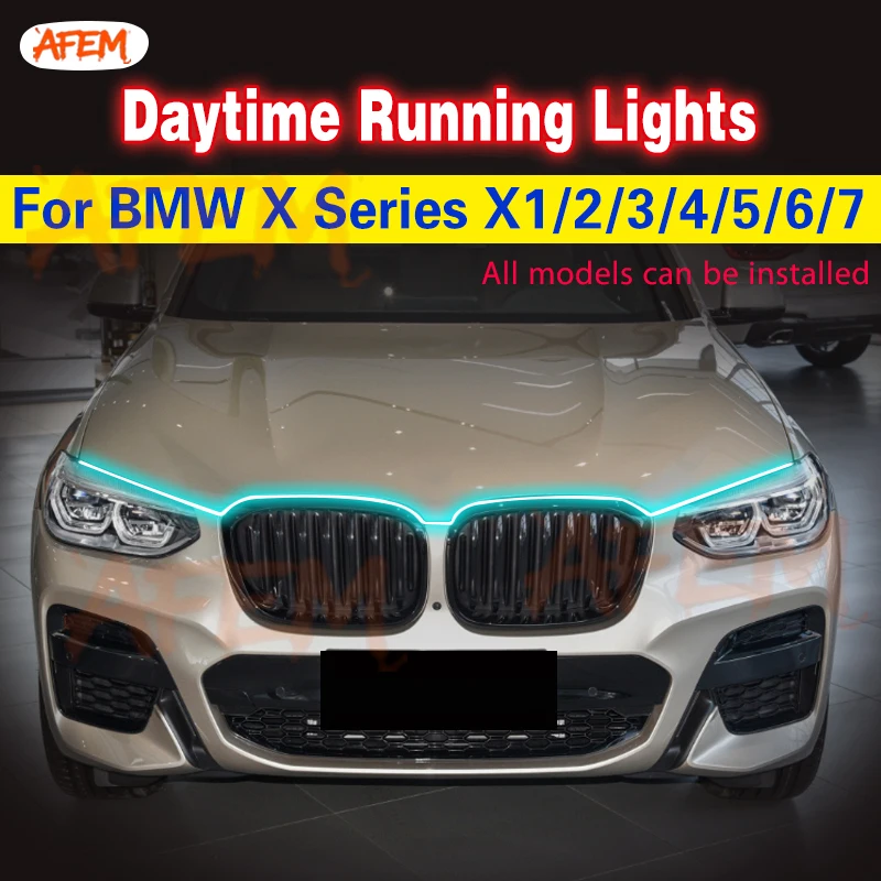 1Pcs 12V Car DRL LED Daytime Running Light Daylight For BMW X Series X1/2/3/4/5/6/7 Waterproof Car Decorative Atmosphere Lamps
