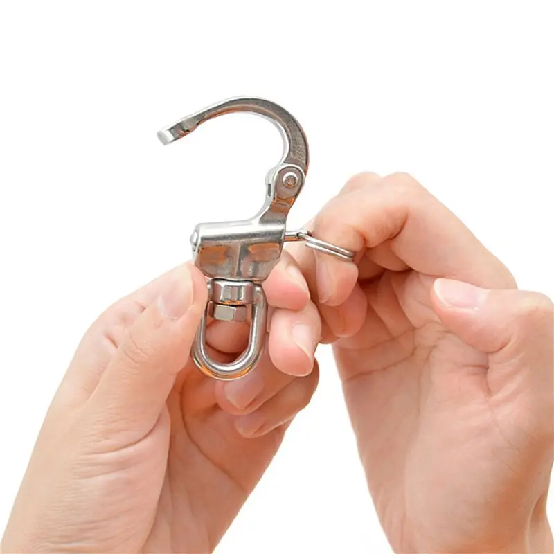 A48P-4X Stainless Steel Swivel Shackle Quick Release Boat Anchor Chain Eye Shackle Swivel Snap Hook For Marine Architectural