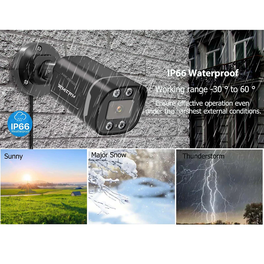 4k poe câmera de segurança ao ar livre indoor 4mp/5mp/8mp áudio visão noturna à prova dwaterproof água bala vigilância cctv câmera ip onvif para nvr