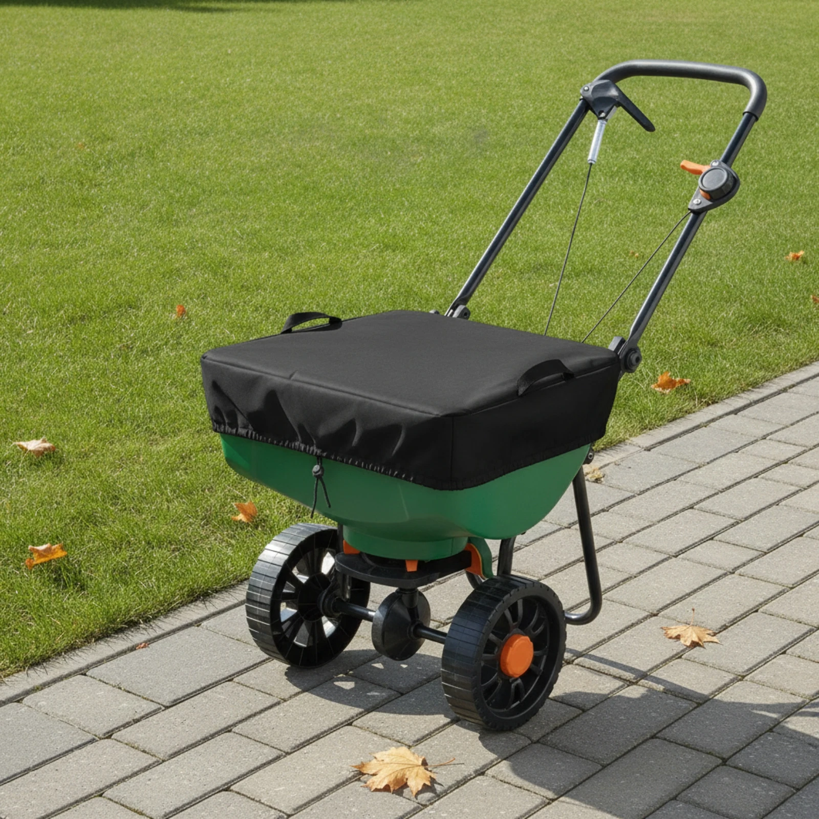 Broadcast Spreader Cover Waterproof Spreader Cover with Drawstring Low-Profile Year-Round for Gardeners, Outdoor Storage