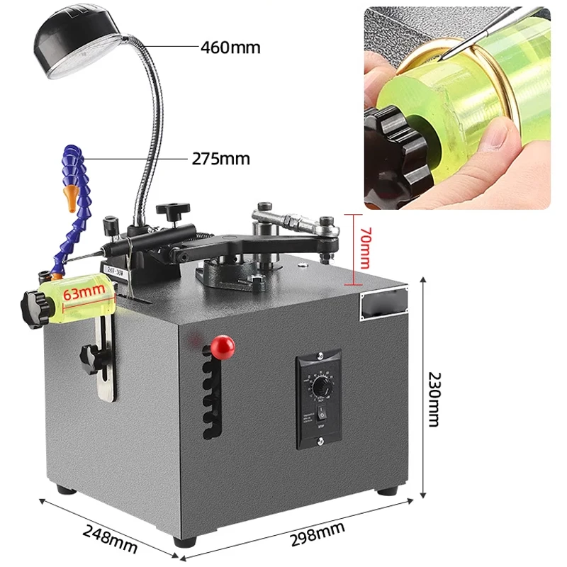 High Speed Adjustable Rock Jade Polisher 120W 220V Jewelry Gemstone Faceting Grinding Machine - view 4
