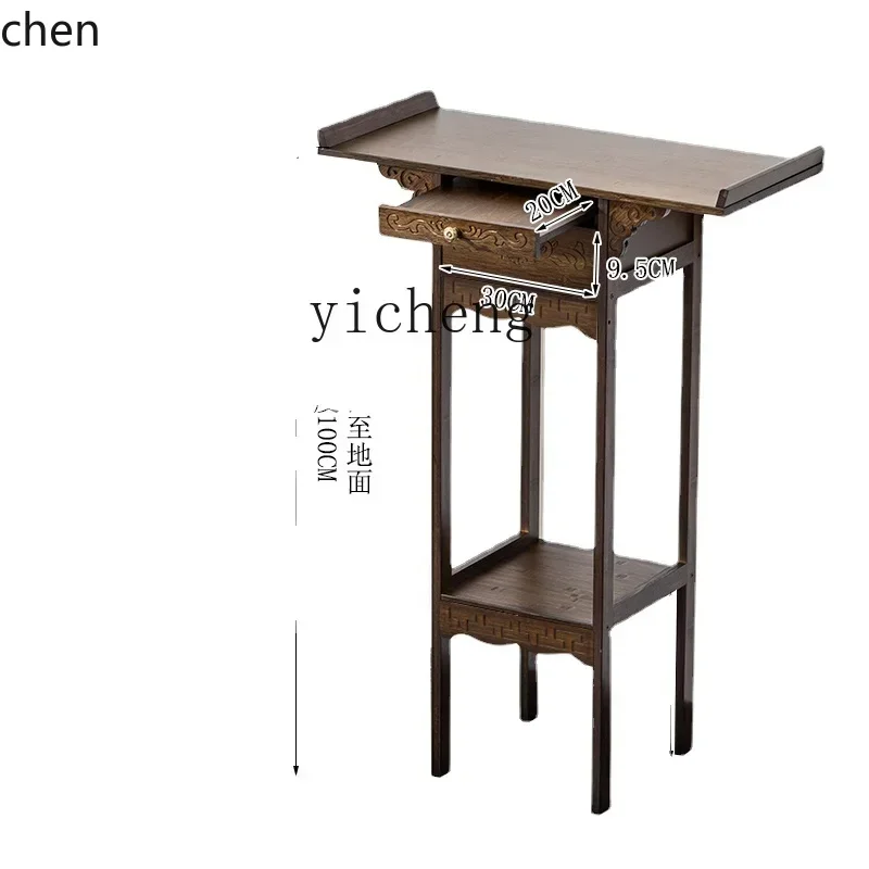 YFY Altar Home Buddha Shrine New Chinese Simple God of Wealth Cabinet Shrine Worship Desk