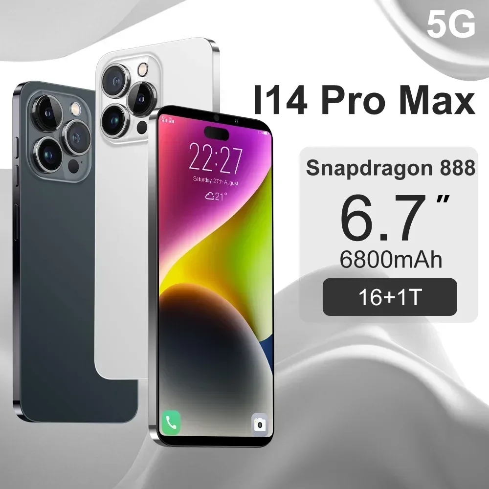 Hot Selling Nieuwe Mobiele Telefoon I14 Pro Max Groot Scherm Hd Android Smartphone Goedkope Draagbare Telefoon S22 S23 Ultra