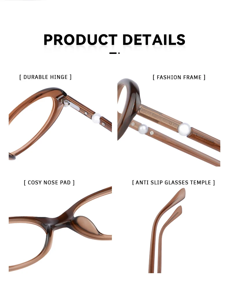 KANSEPT Damen-Brille für Mädchen, blaue Lichtgläser zum Lesen, Damenbrille, Lesebrille, Lunettes, Myopie, Herren – Detail 4