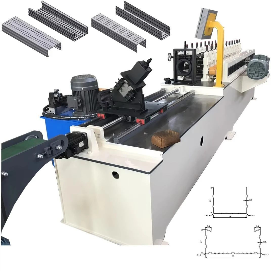 

High Speed 100m/min Ceiling Profile Plasterboard Metal Stud and Track Roll Forming Machine Drywall C U Channel Making Machine
