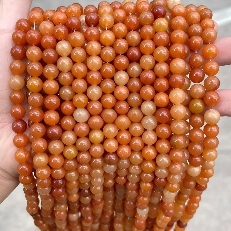 1 Strang Naturstein Grüne Blaue Gelbe Aventurin-Perlen Lose Jade-Perlen für Schmuckherstellung DIY Armband Halskette Zubehör – Detail 5