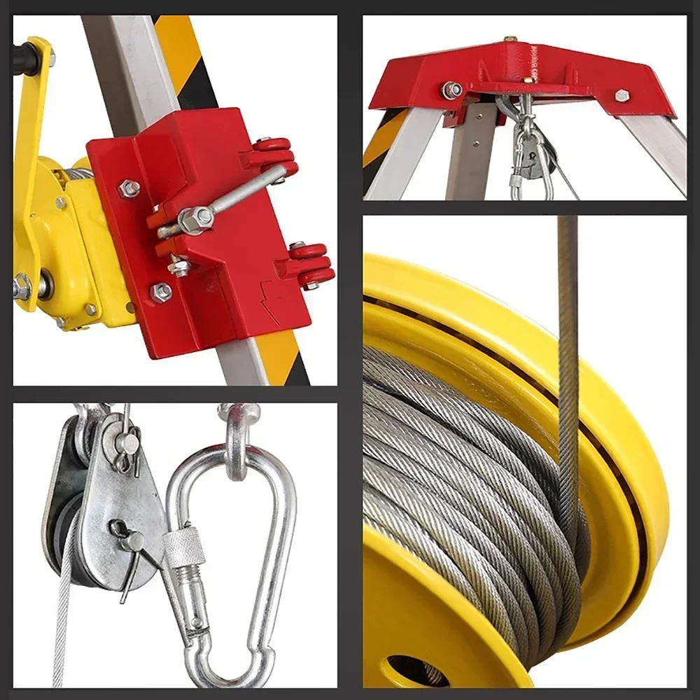 High Quality Fire Lift Safety Rescue Tripod for Lifesaving with fall arrester