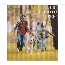 Custom Shower Curtain for Bathroom Personalized Shower Curtain with Picture Text Customized Bath Curtain Bathroom Decoration