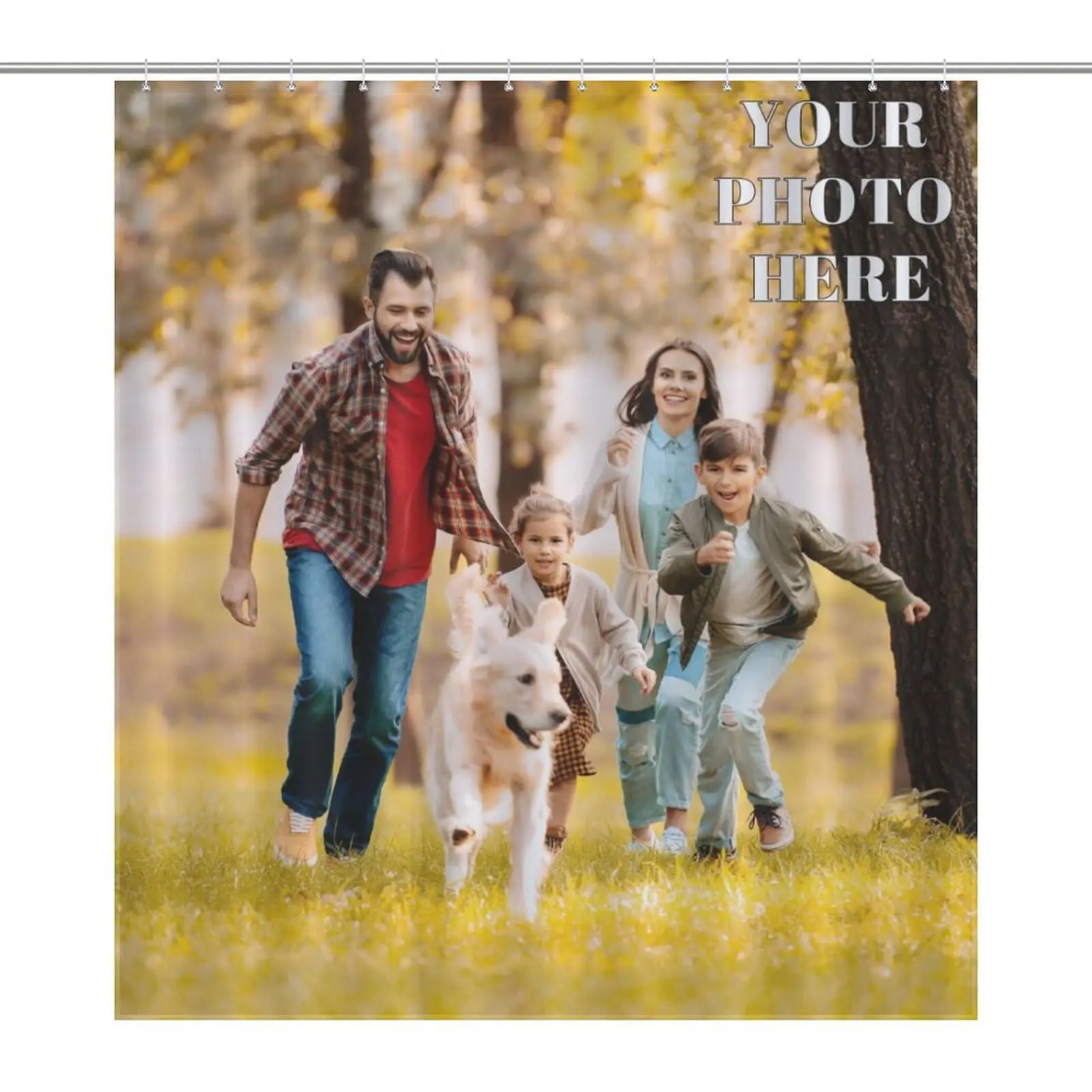 Custom Shower Curtain for Bathroom Personalized Shower Curtain with Picture Text Customized Bath Curtain Bathroom Decoration