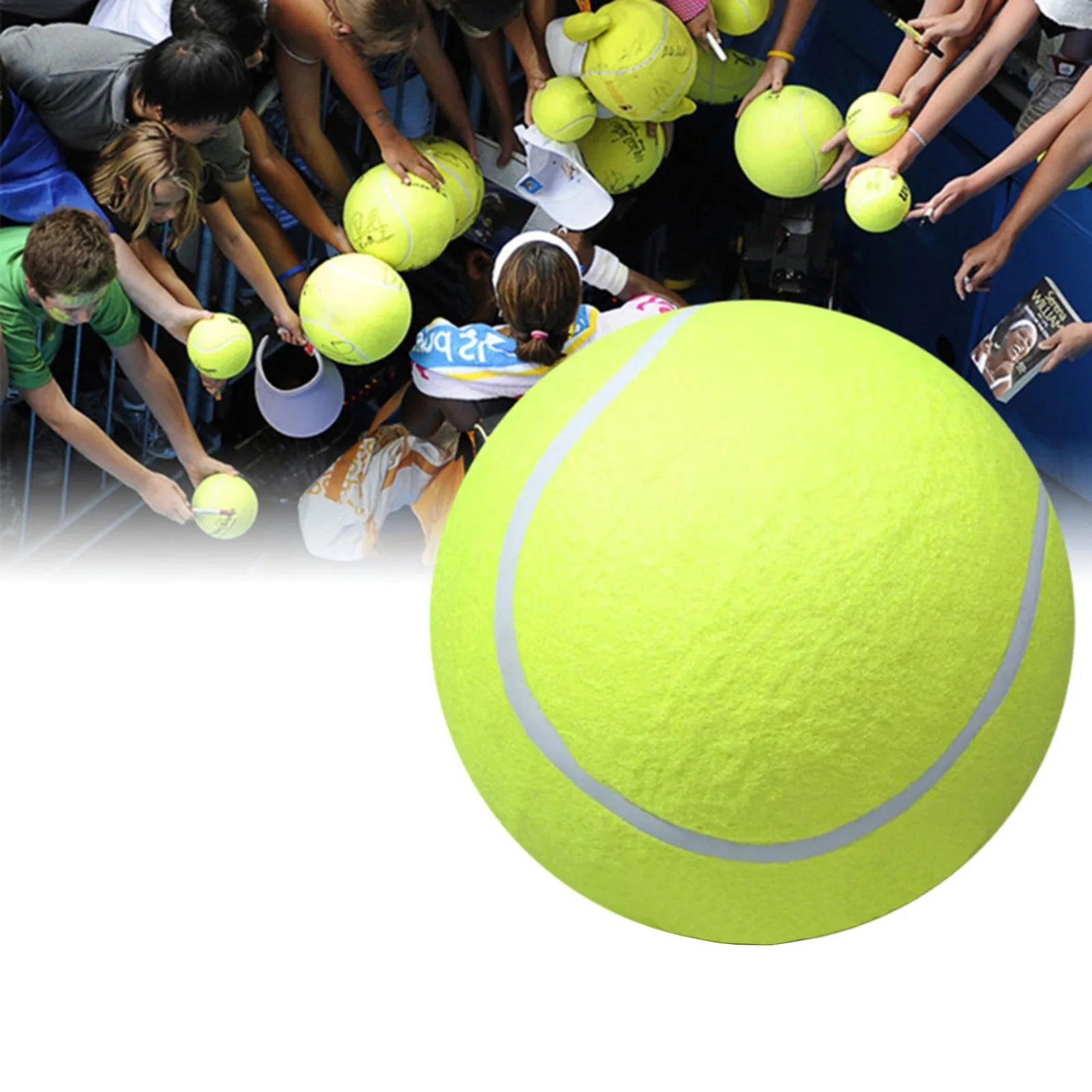 

Large Signed Tennis Ball 24cm Inflatable Tennis Ball Activity Gift