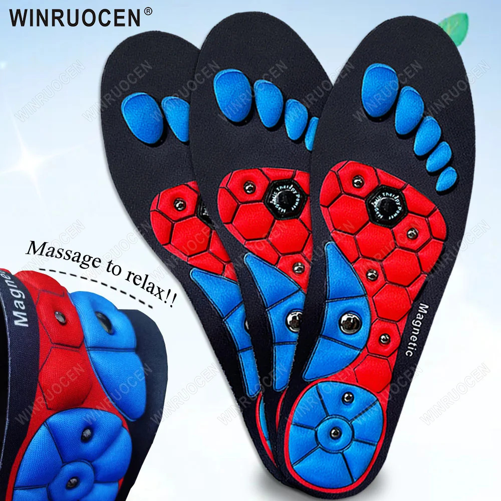 

Men's Foot Acupoint Massage Insoles Arch Support Anti-fatigue health insoles Orthopedic Medical Magnetic Therapy Sports insoles