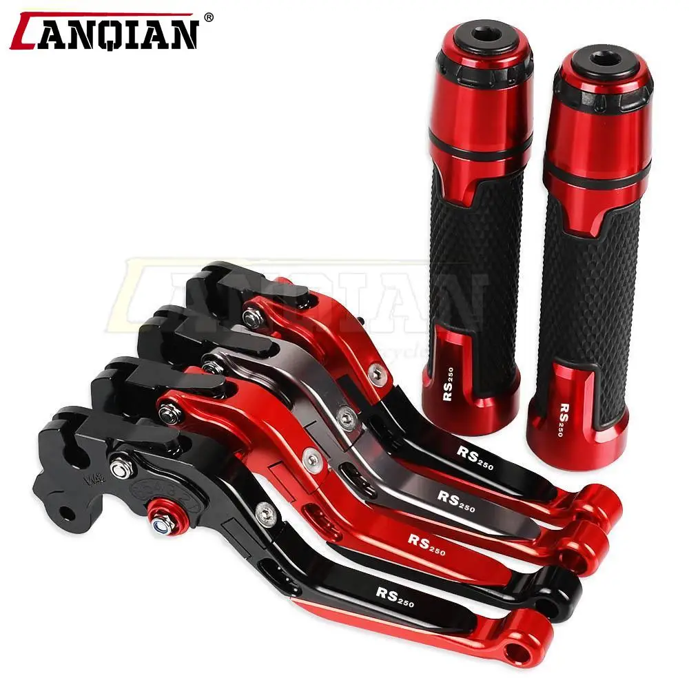 

Motorcycle CNC Brake Clutch Levers Handlebar knobs Handle Bar Grip Ends FOR APRILIA RS 250 RS250 1998 1999 2000 2001 2002 2003