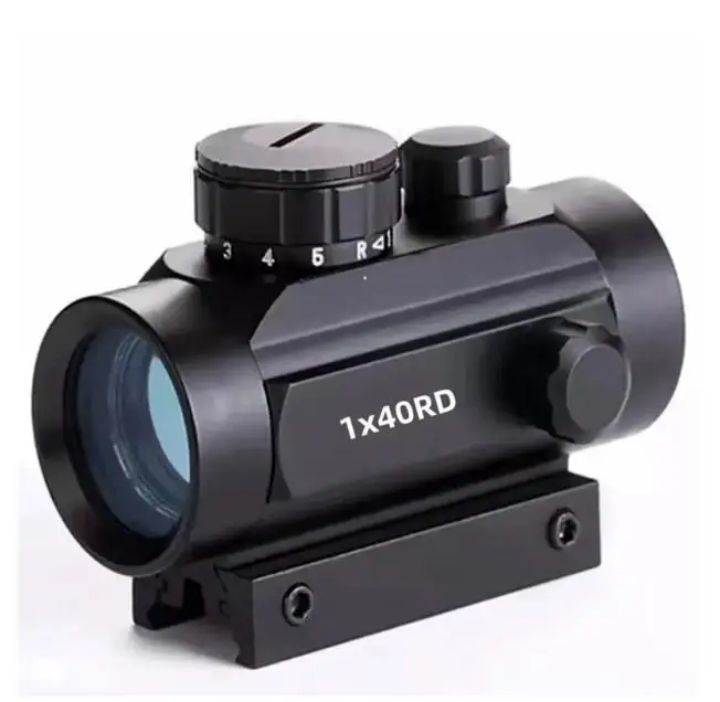 2024 Red 1x40 Dot Sight Rifle Scope 11mm and 20mm Rail Hunting Optics Holographic Red Dot Sight Scope For Gun