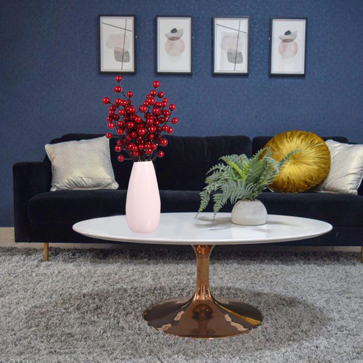 

10pcs Artificial Stems For Christmas Tree Decorations Diy Home Party Supplies Decor Simulated Simulation Berry Berry