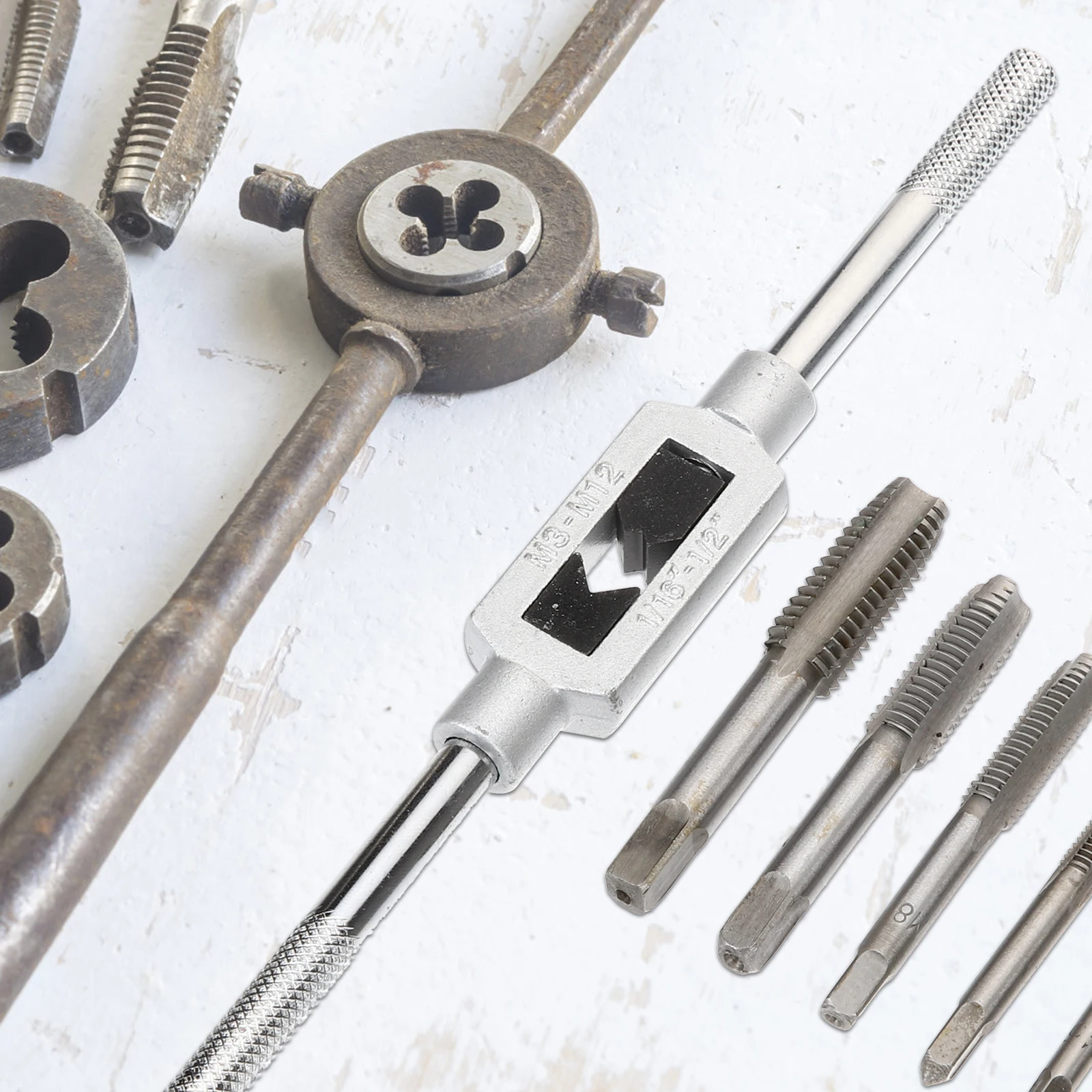 

Die Alloy Steel Threading Tool Screw Tap Screw Tap Wrench Set Wrench Machine H Tools Adjustable H Kit Thread Taps