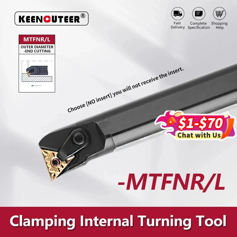 S16Q-MTFNR S18Q-MTFNR S20R-MTFNR S32T-MTFNR Ferramenta de torneamento interno-MTFNR/L Barra de torno Suporte de torneamento Ferramenta de corte CNC Barra de corte
