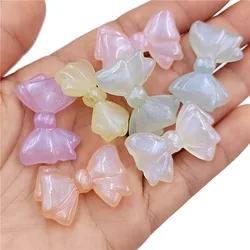 10pcs/set 30mm*19mm Shimmer Mermaid Bowknot Beads With Vertical Hole  For Bracelet Jewelry Making DIY  Handmade Material