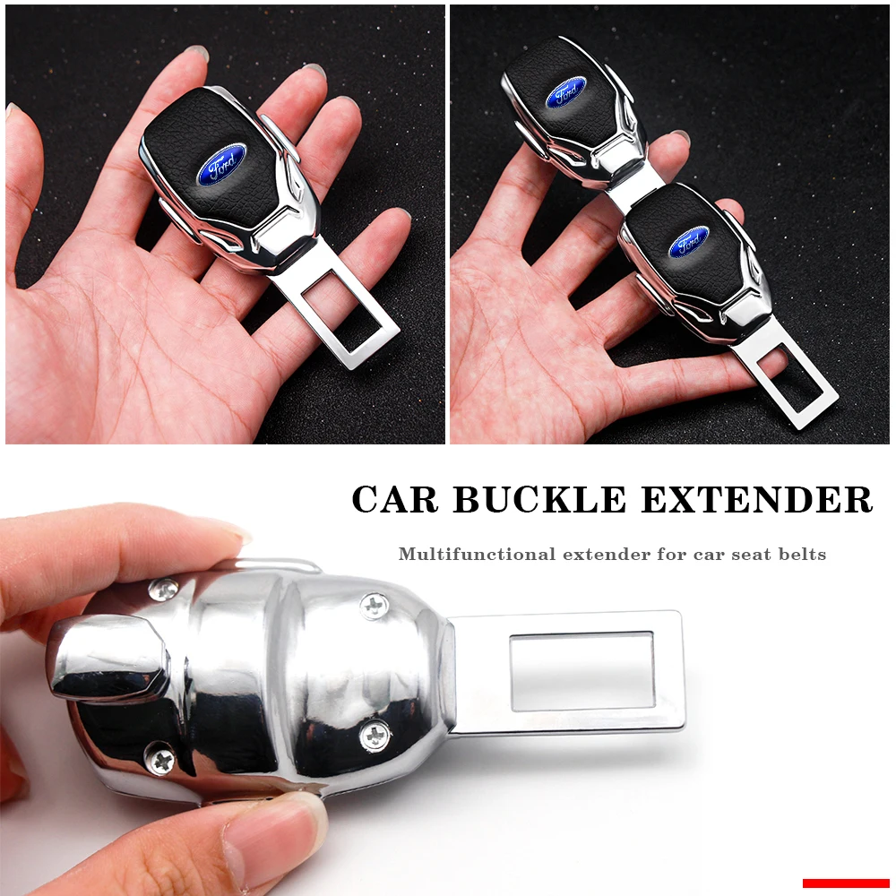 1/2 шт. Ford автомобильный ремень безопасности из цинкового сплава, удлинитель пряжки, толстая заглушка, удлинитель для Focus Mondeo Edge Ecosport Ranger Fiesta Fusion