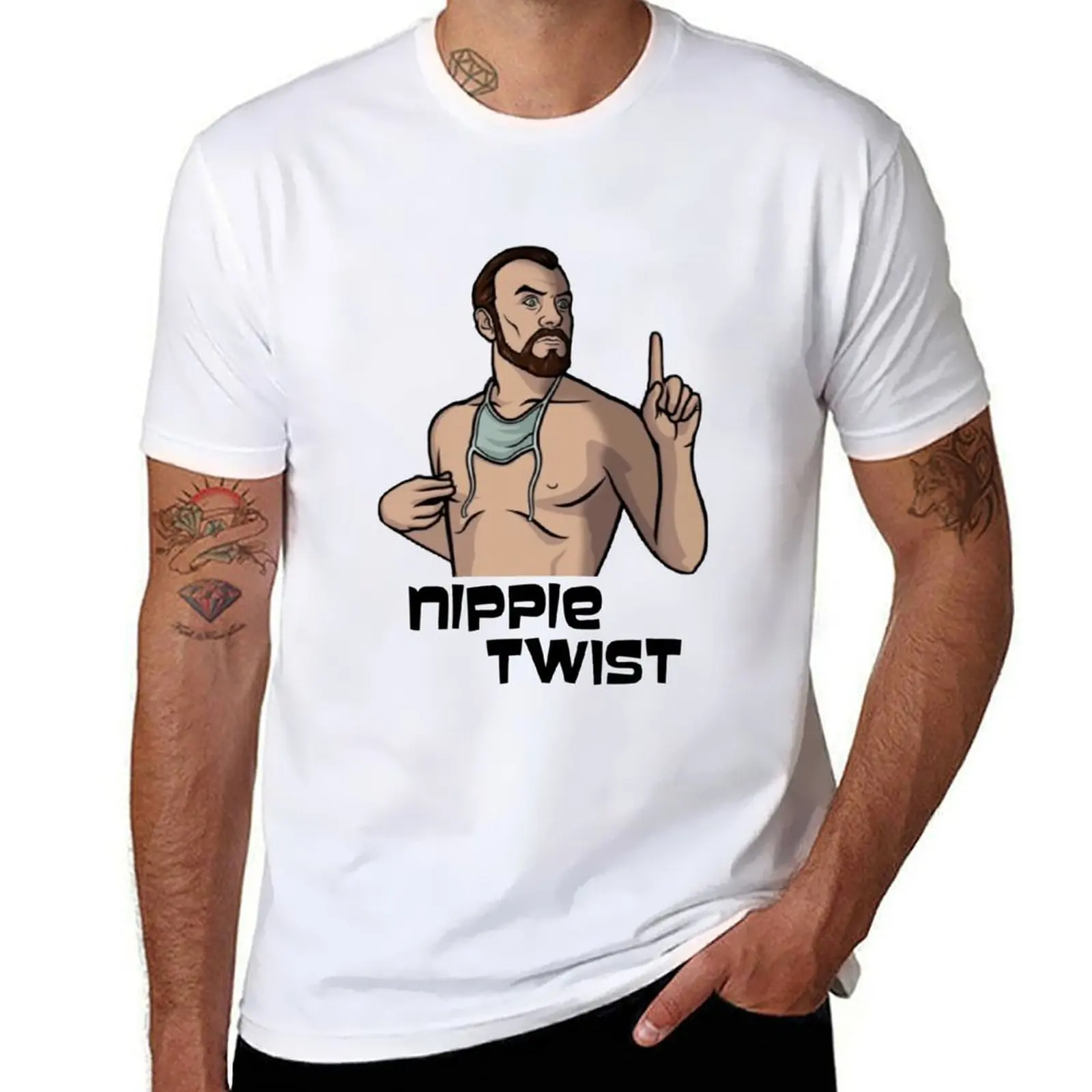 

Archer Dr. Crieger Nippie Twist T-Shirt t shirt for man 100 percent cotton t shirts for man graphic vintage T-Shirt