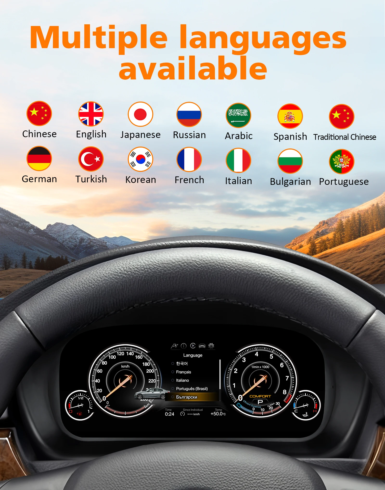Hizpo Digitales Auto-Instrumentencluster für BMW 3er Serie E90 E91 E92 E93 2005 - 2012 10-Zoll LCD-Panel Armaturenbrett Tachometer Linux – Detail 9