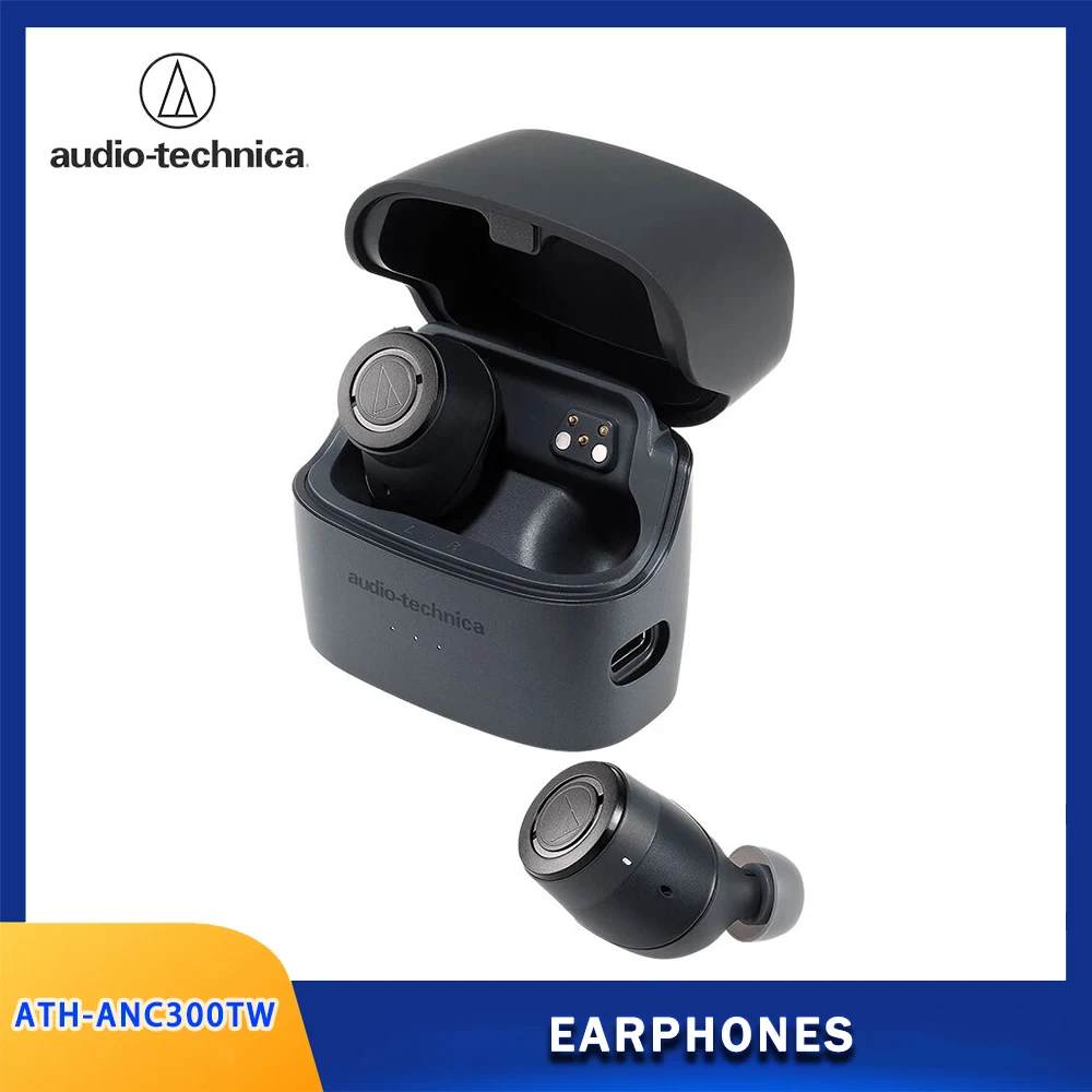 Audio Technica ATH-ANC300TW true wireless noise cancelling headphone round vocal cords