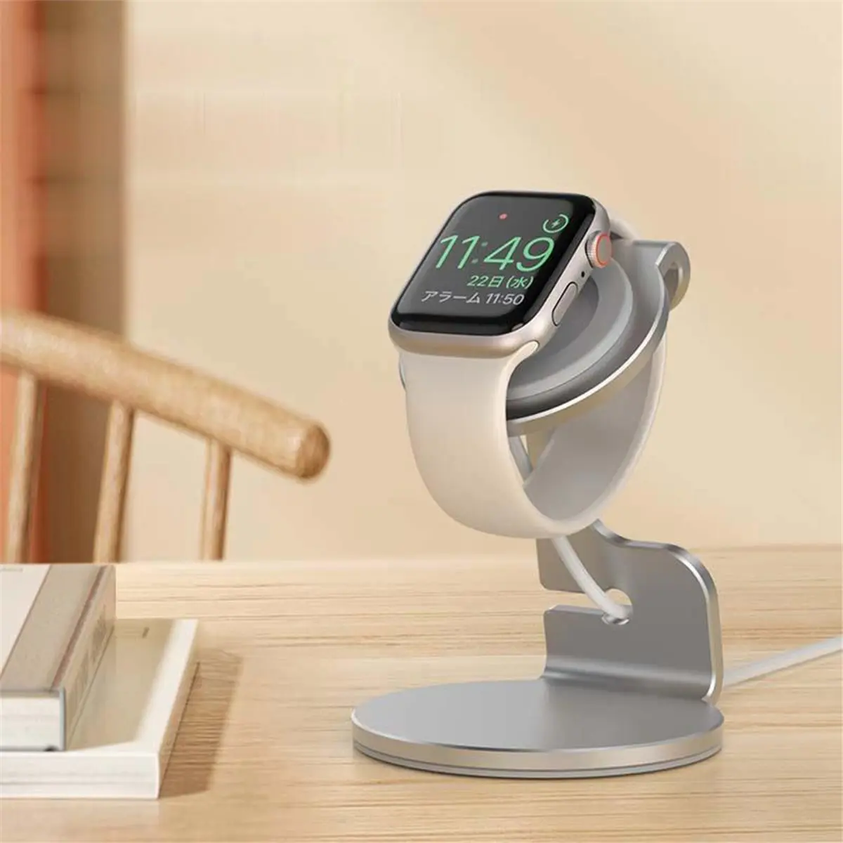

(ABDH) Aluminum Charging Dock for Apple Watch Series Ultra/SE/1-10 - Durable Stand with Built-in Charger Slot,for All Models