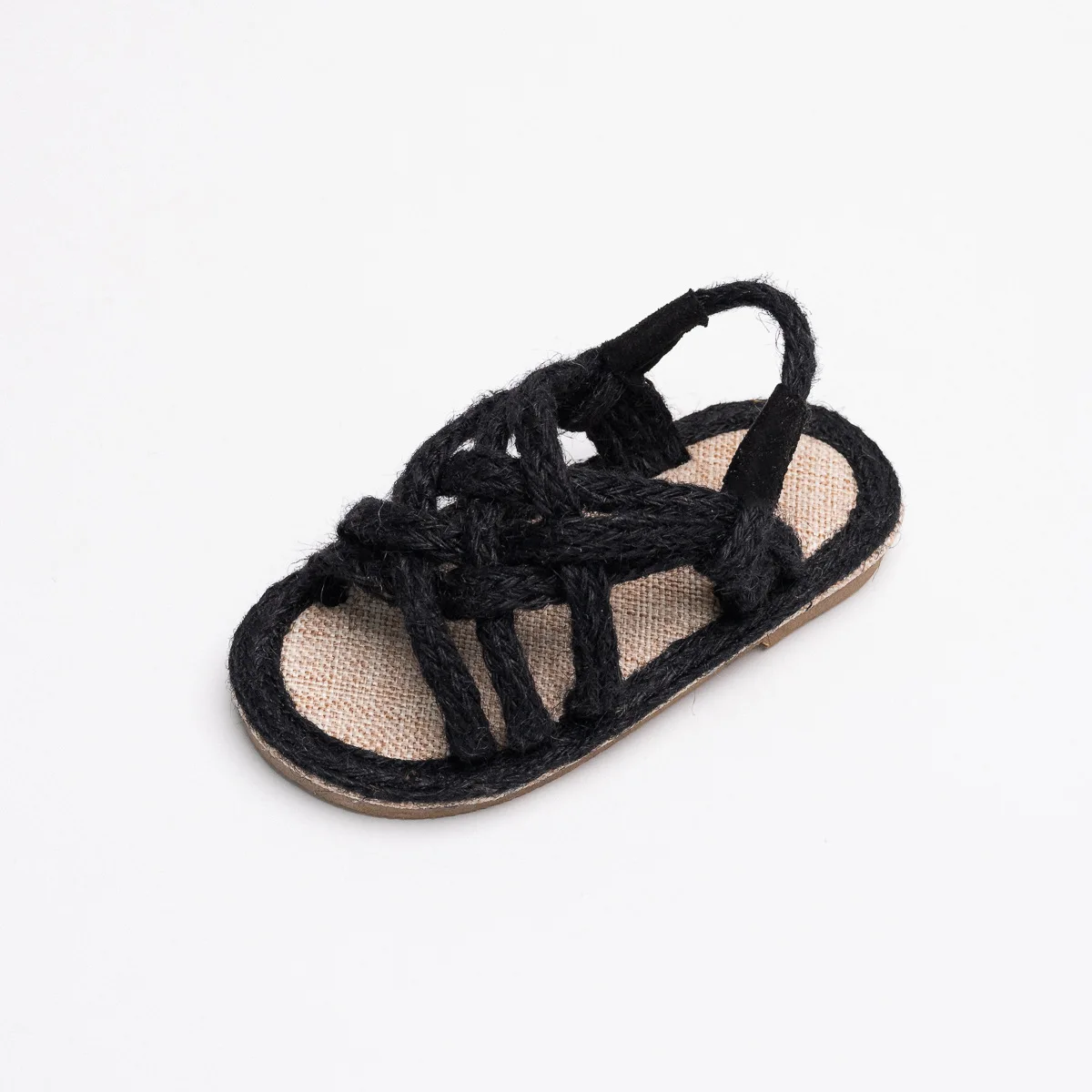 Children'S Hemp Rope Sandals Baby Vacation Open Toe Sandal Slippers