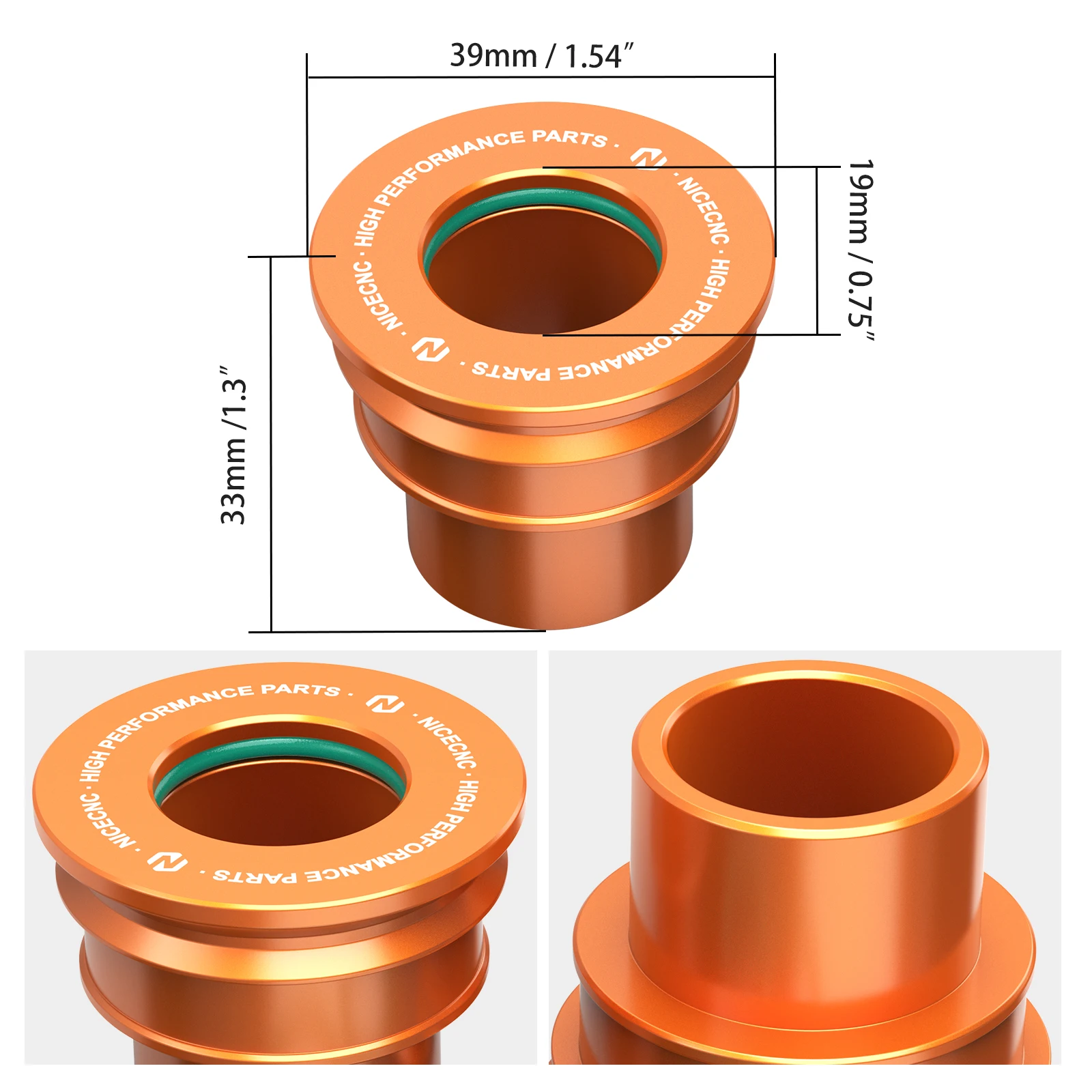 KTM EXC 300 XC-W 250 EXCF EXC-F XCF-W 530 500 450 400 350 300 250 200 150 125 XCW 2004-2023 リアホイールスペーサー ハブカラー