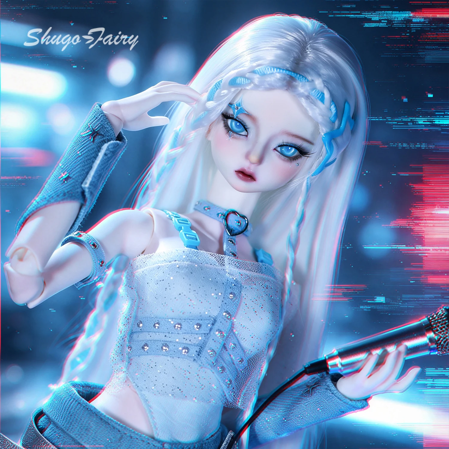 ShugaFairy 1/4 Linyi A Fullset FC Resin BJD Y2K Stardust Idol Off-Shoulder with 2-in-1 Outfit Ball Jointed Doll Collectible Gift view 3