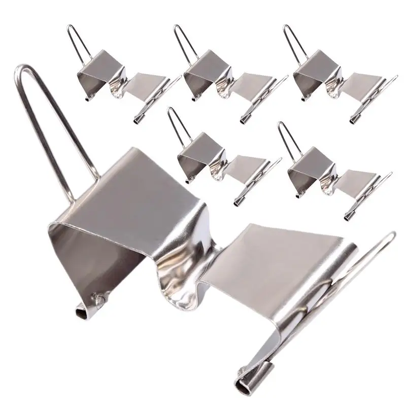 

Oil Painting Frame Separation Clip 6pcs Silver Picture Framing Art Supplies Stainless Wet Canvas Frame Clip Painting Material