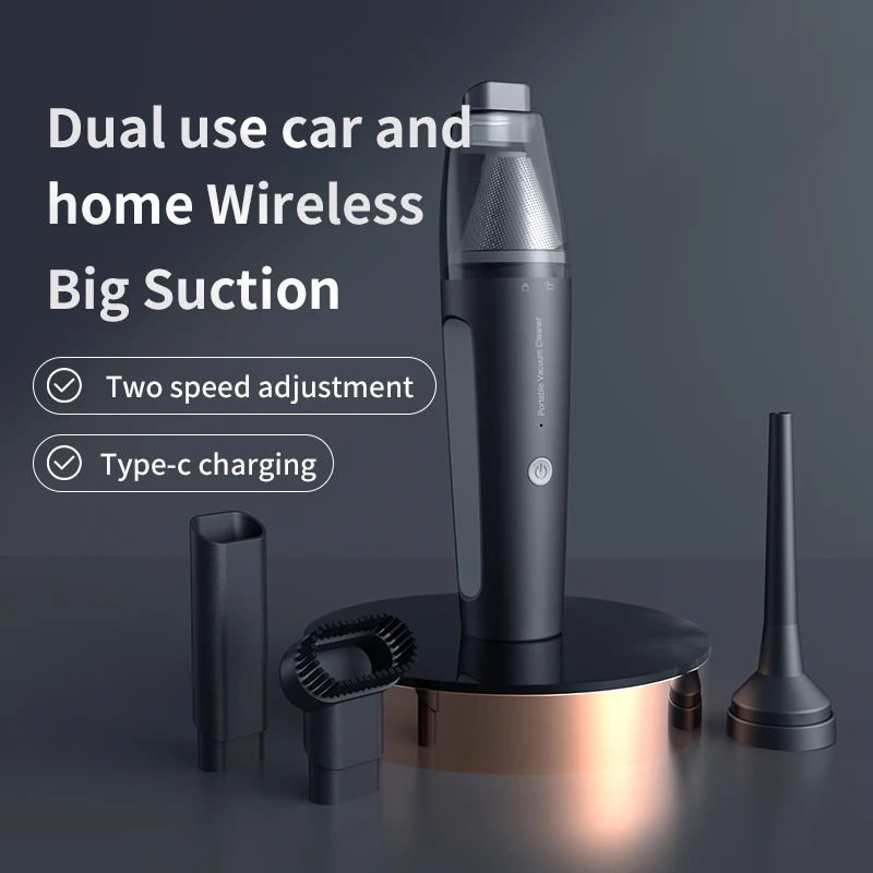 Convenient Washable Detachable Wireless Portable Dust Collector Dust Catcher Dual Use Car Home Type-C Charging Vacuum Cleaner