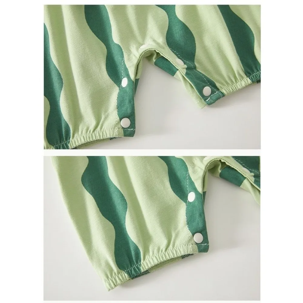 Cute Watermelon Printed Rompers Loose-Fitting Non-Sticky One-Piece Outfits Clothing for