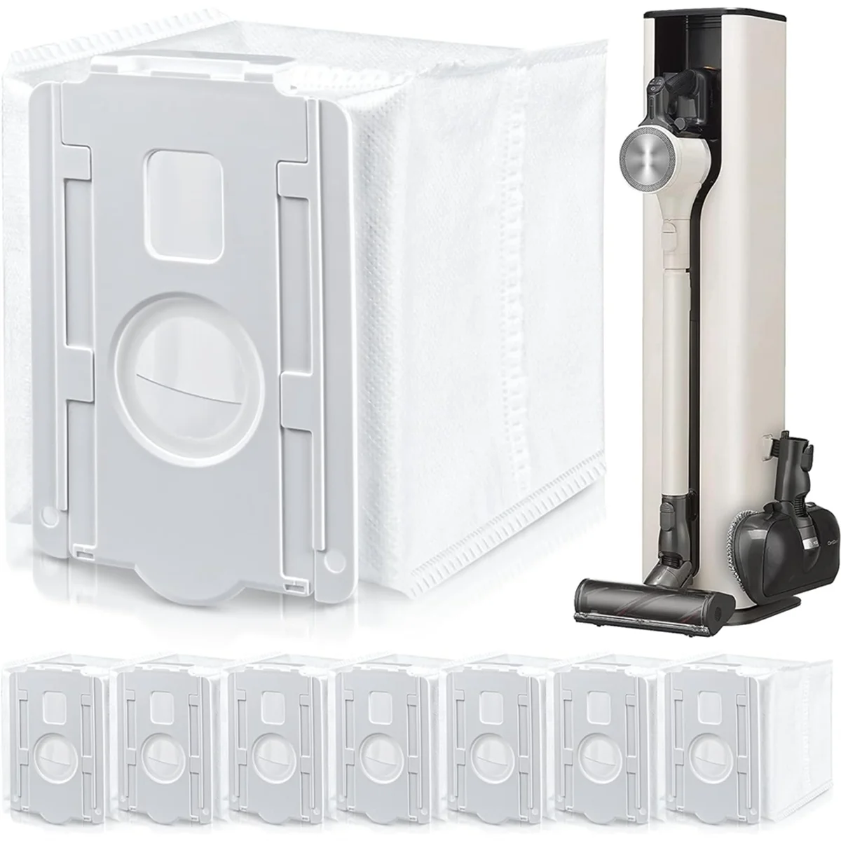 LG 코드제로 올인원 무선 청소기용 진공 먼지 봉투, 먼지 처리 진공 교체 가방