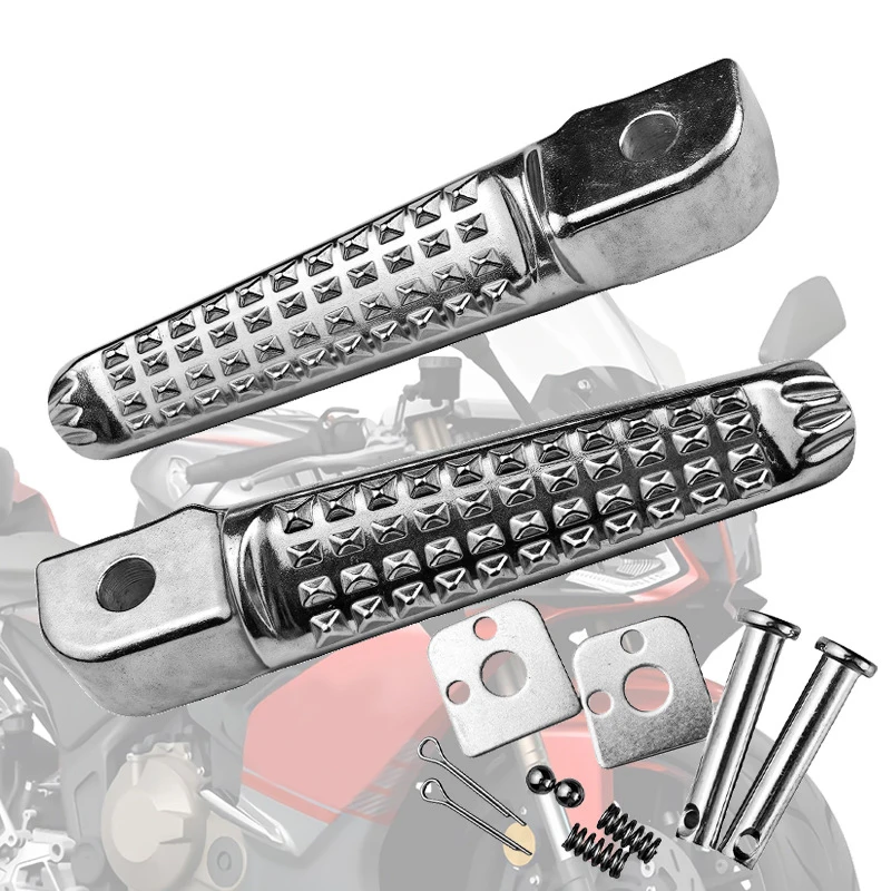 1 Pair Motorcycle Foot Pegs Footrests Black Pedals Aluminum Alloy Pedals Suitable For Most Motorcycles Wear-Resistant