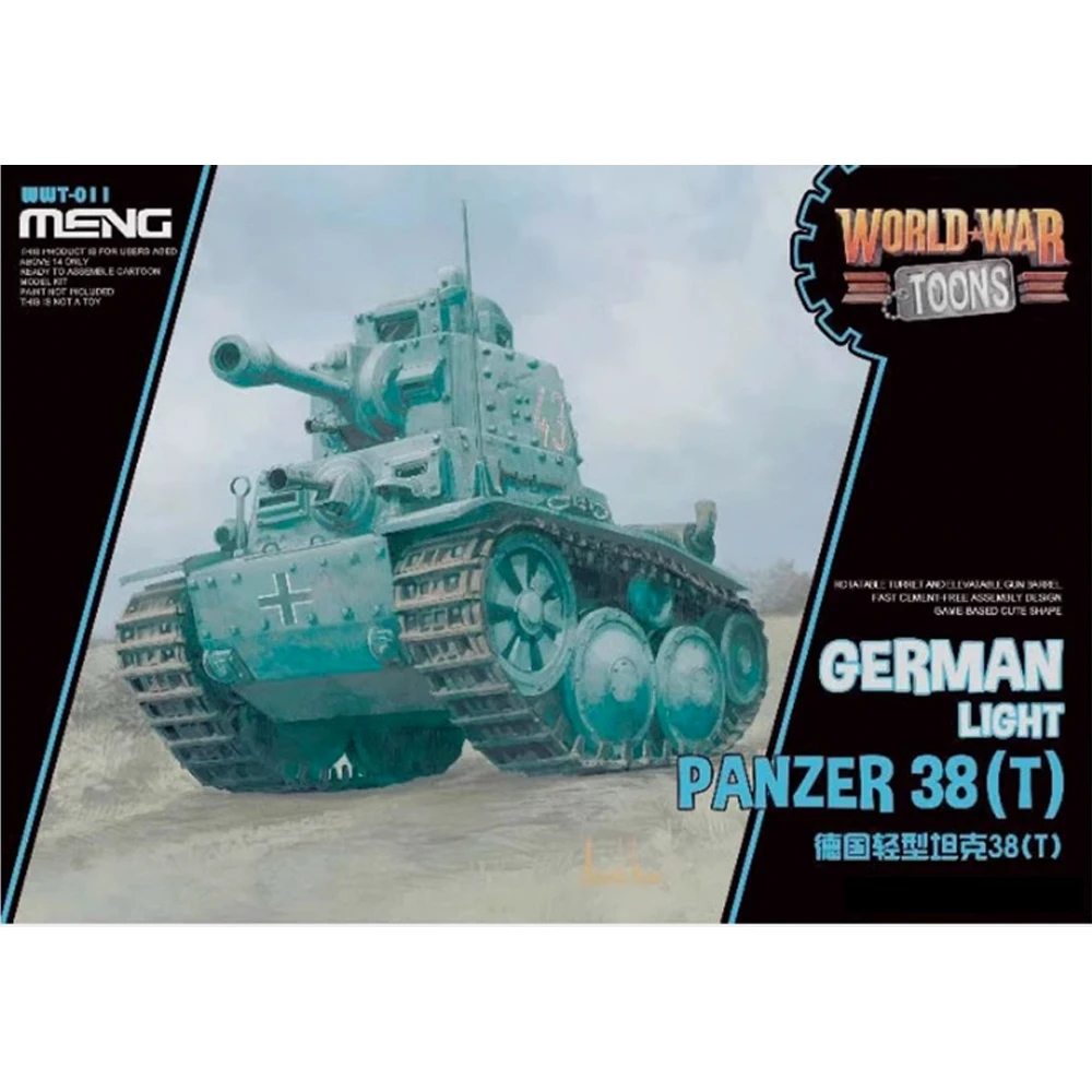 

Q Edition Meng WWT-011 Немецкий танк Panzer 38T, световой танк для хобби, коллекция игрушек, орнамент, пластиковая сборка, комплект модели