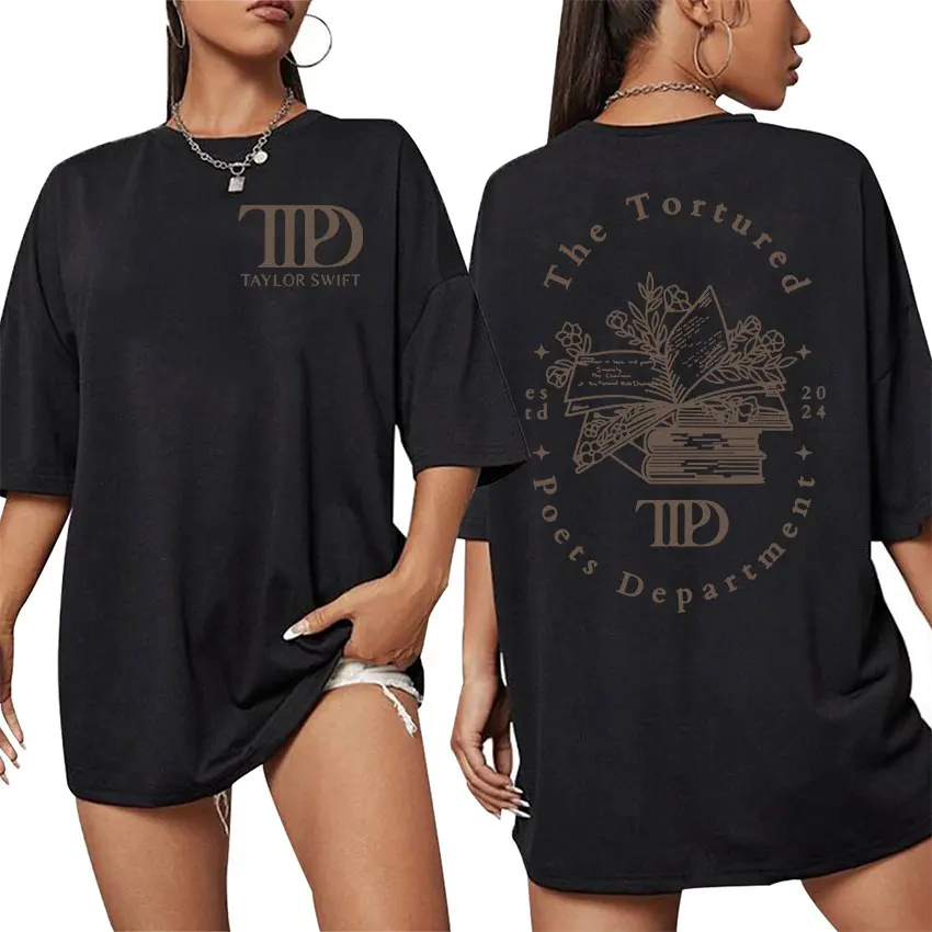 Tormented Poet Department Mark TTPD Printed T-Shirt Women's Men's Vintage Harajuku Fashion T-Shirt Casual Oversized T-Shirt