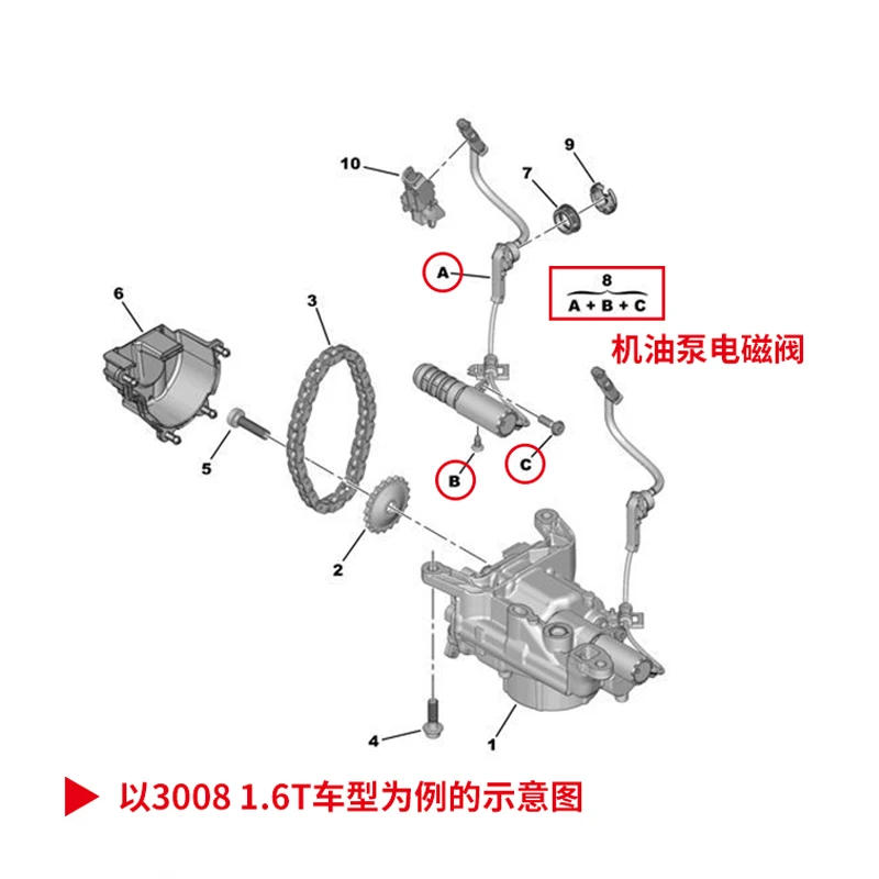 Genuine Petrol Oil Pump Sensor Solenoid Valve V764723880 V7 647 238 80 For Citroen C4 Peugeot 207 308 C4L RCZ 1.6