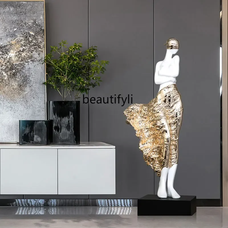 Abstract Ornament Floor Sculpture Hotel Living Room Art Figure Body Training Institution Decoration