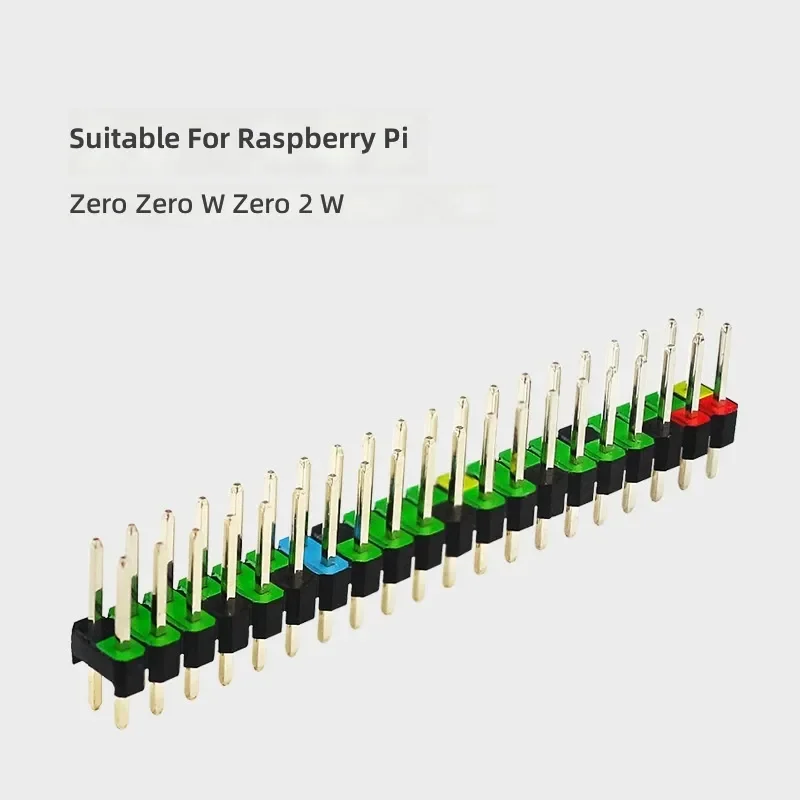 for Raspberry Pi 40Pin Gold Plated Double Row Color GPIO Pin Header with Pin Definition for Easy Identification Development