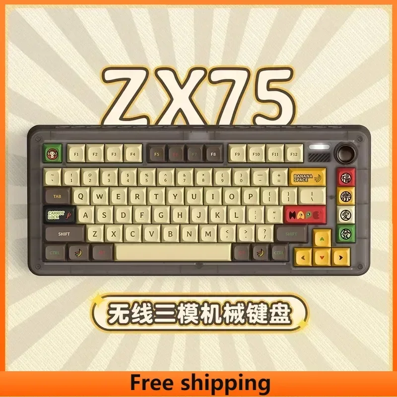 

IQUNIX ZX75 Bluetooth Gasket Structure Mechanical Keyboards Three Mode Hot-Swappable Gaming Mechanical Keyboards Hot-Swappable