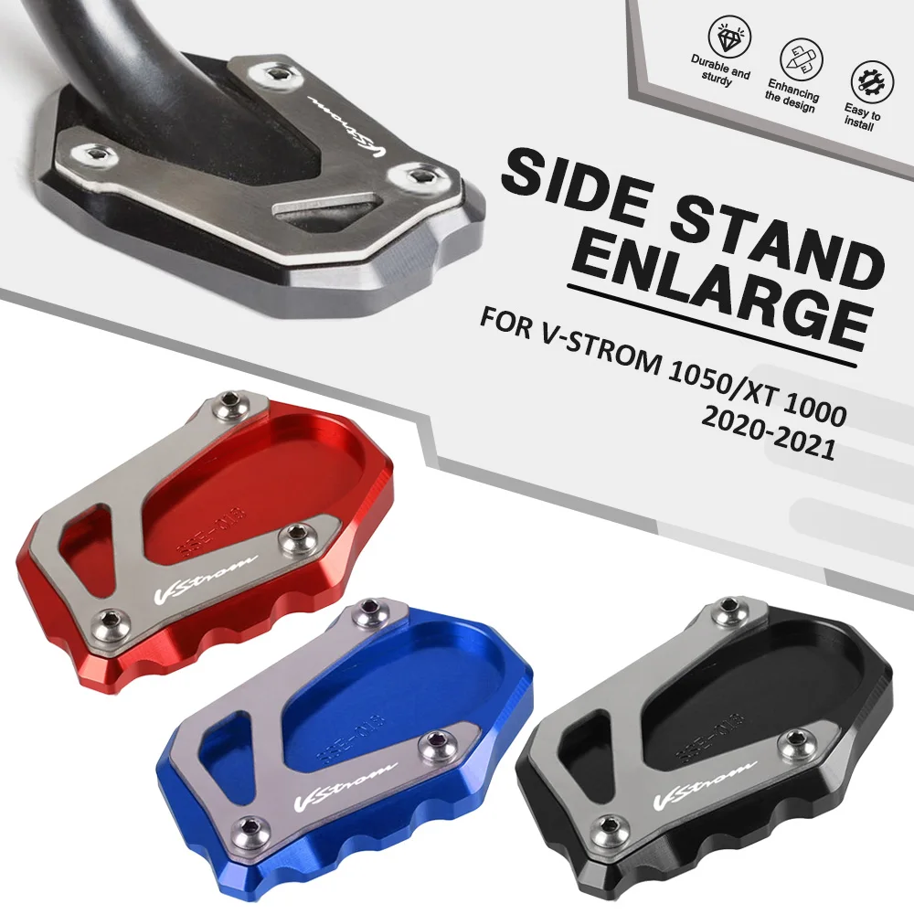 For SUZUKI V-STROM 1050/XT 1000 GSX-S1000 F Motorcycle Kickstand Extender Foot Side Extension Pad Support Plate Enlarged Base