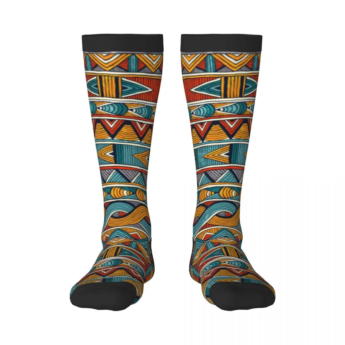 

Stockings Funny Autumn Casual Warm Socks Geometric Colorful Soft Winter Knee High Socks