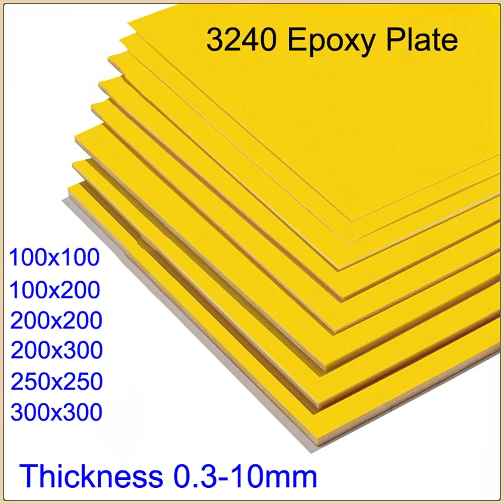

Insulation Fiberglass Board 3240 Epoxy Plate High Temperature Resistant 0.3-10mm Thickness Protection Sheet Battery Pack DIY Use