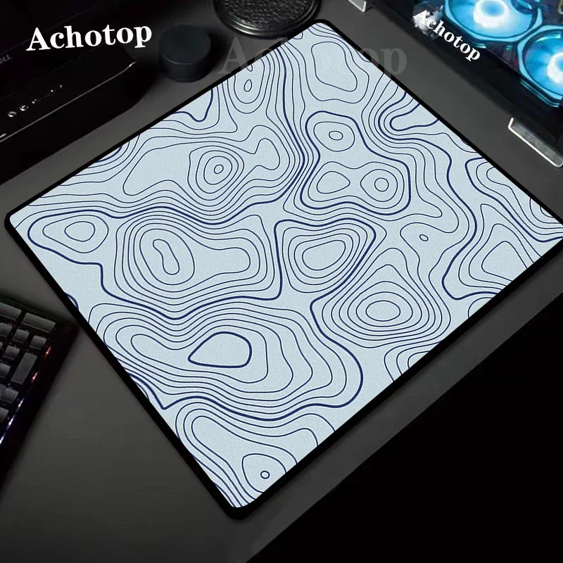 

Abstract Lines Control Mouse Pad Gamer Mousepads High-Grade Mousepad Blue Mouse Mat Large Keyboard Minimalist Computer Desk Pad