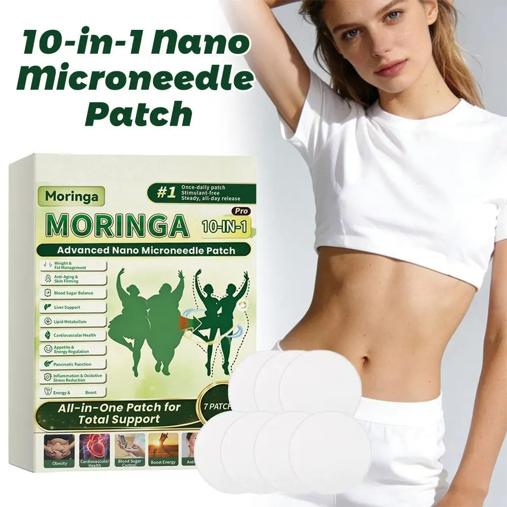 

7PCS Moringa Microneedle Patch For Weight Management And Skin Firming Nano Microneedle Patch For Blood Sugar And Liver Support
