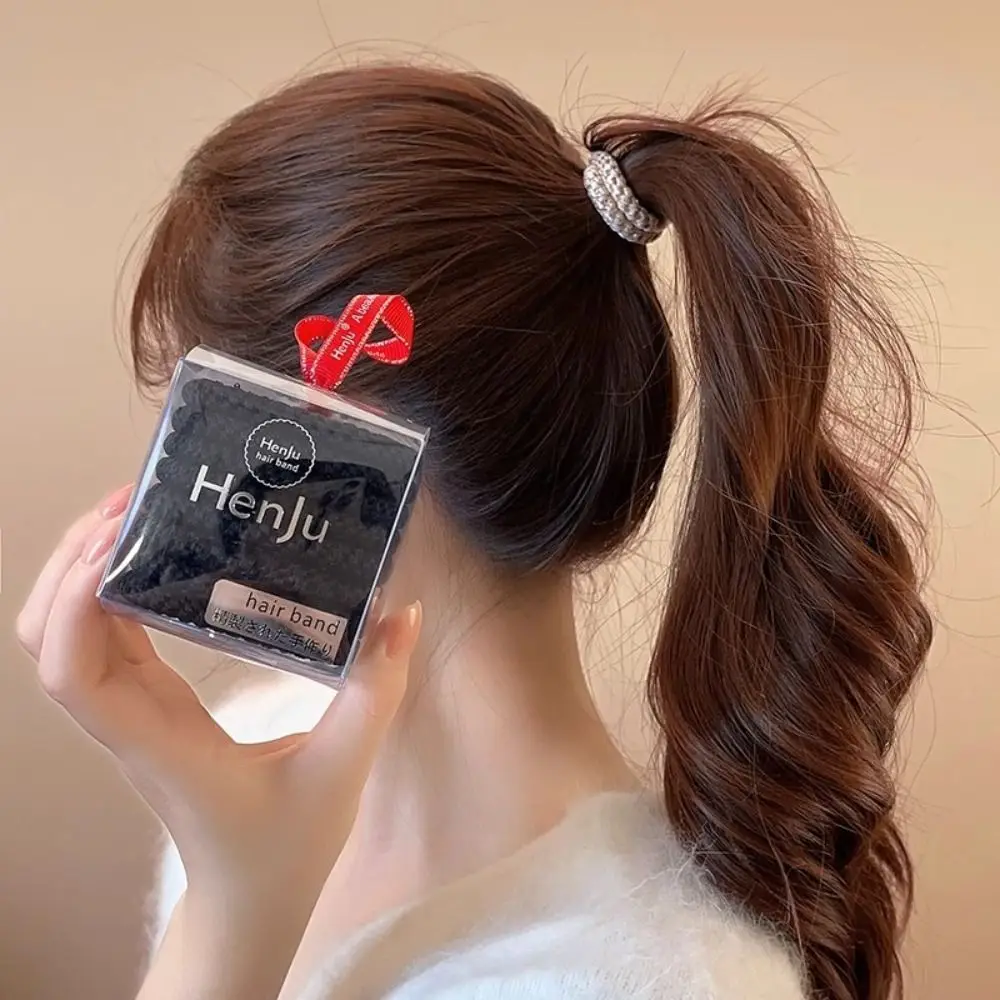 8pcs/Set Hair Tie Basic Hair Rope Set Cute Hair Ring Korean Style Rubber Band Ponytail Holder Hair Accessories