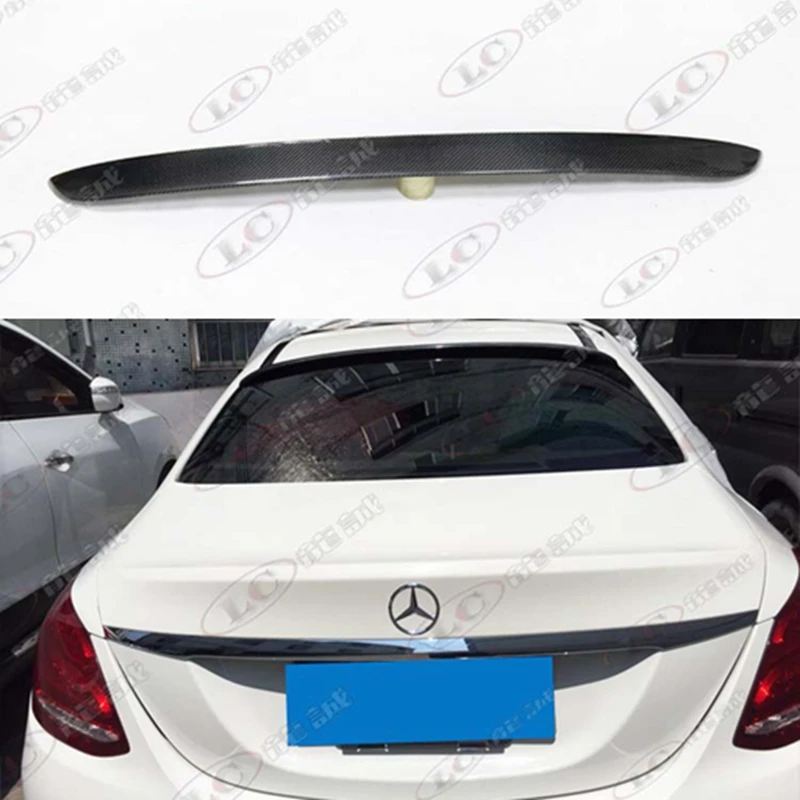 

For Mercedes Benz W205 Sedan 4 Door Only 15-17 C63 C200 C250 C180 C Class Carbon Fiber Rear Roof spoiler Window wing